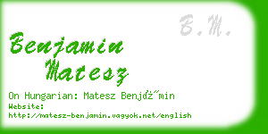 benjamin matesz business card
